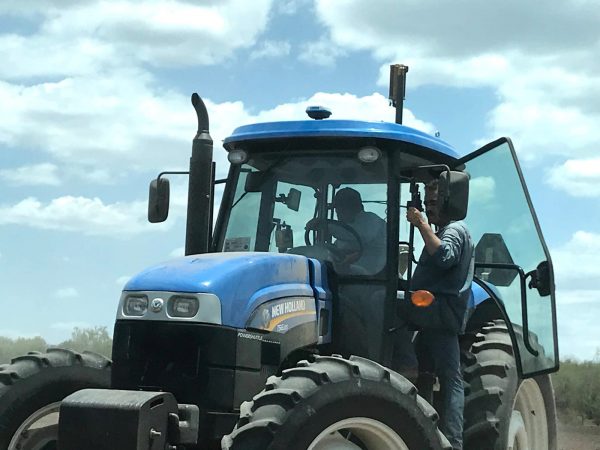 GPS Para tractores tractor azul